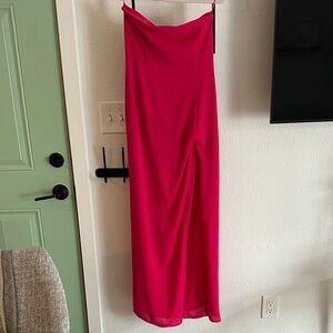 Superdown Strapless Fuchsia Dress